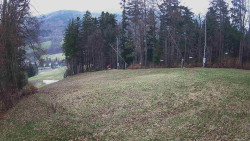 Prostřední část sjezdovky a snowpark