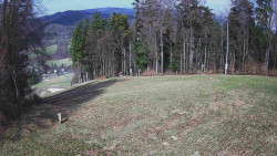Prostřední část sjezdovky a snowpark
