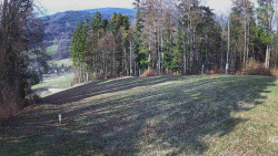 Prostřední část sjezdovky a snowpark