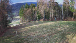 Prostřední část sjezdovky a snowpark