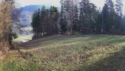 Prostřední část sjezdovky a snowpark