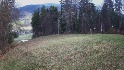 Prostřední část sjezdovky a snowpark