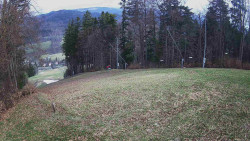 Prostřední část sjezdovky a snowpark
