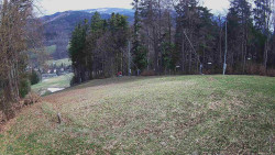 Prostřední část sjezdovky a snowpark