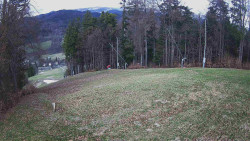 Prostřední část sjezdovky a snowpark