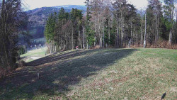 Prostřední část sjezdovky a snowpark
