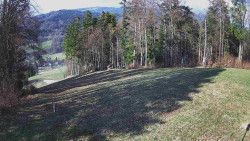 Prostřední část sjezdovky a snowpark