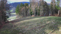 Prostřední část sjezdovky a snowpark