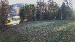Prostřední část sjezdovky a snowpark