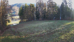 Prostřední část sjezdovky a snowpark