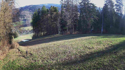 Prostřední část sjezdovky a snowpark