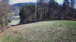 Prostřední část sjezdovky a snowpark