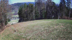 Prostřední část sjezdovky a snowpark