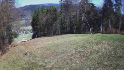 Prostřední část sjezdovky a snowpark