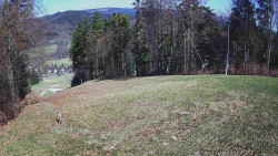 Prostřední část sjezdovky a snowpark