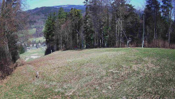 Prostřední část sjezdovky a snowpark