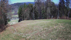 Prostřední část sjezdovky a snowpark