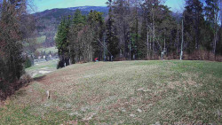 Prostřední část sjezdovky a snowpark