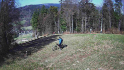 Prostřední část sjezdovky a snowpark