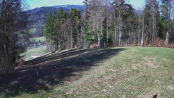 Prostřední část sjezdovky a snowpark