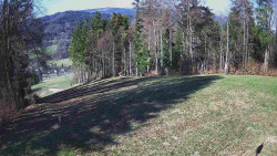 Prostřední část sjezdovky a snowpark