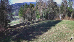 Prostřední část sjezdovky a snowpark