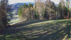 Prostřední část sjezdovky a snowpark