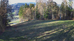 Prostřední část sjezdovky a snowpark