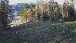 Prostřední část sjezdovky a snowpark