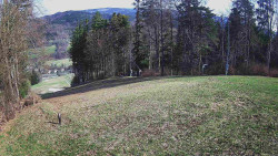 Prostřední část sjezdovky a snowpark