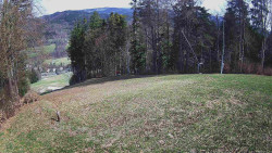 Prostřední část sjezdovky a snowpark