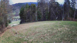 Prostřední část sjezdovky a snowpark