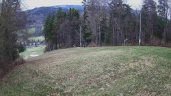 Prostřední část sjezdovky a snowpark