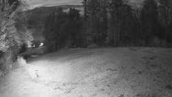 Prostřední část sjezdovky a snowpark