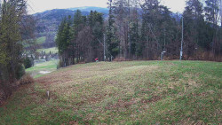 Prostřední část sjezdovky a snowpark