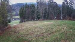 Prostřední část sjezdovky a snowpark