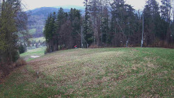 Prostřední část sjezdovky a snowpark