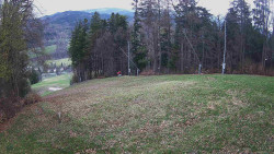 Prostřední část sjezdovky a snowpark