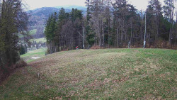 Prostřední část sjezdovky a snowpark