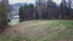 Prostřední část sjezdovky a snowpark
