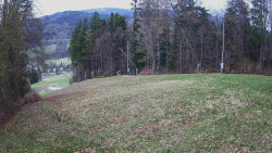 Prostřední část sjezdovky a snowpark