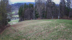 Prostřední část sjezdovky a snowpark