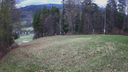 Prostřední část sjezdovky a snowpark