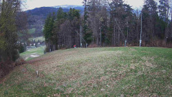 Prostřední část sjezdovky a snowpark