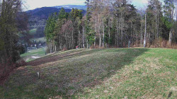 Prostřední část sjezdovky a snowpark