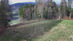 Prostřední část sjezdovky a snowpark