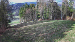 Prostřední část sjezdovky a snowpark