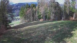 Prostřední část sjezdovky a snowpark
