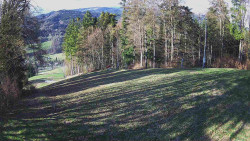 Prostřední část sjezdovky a snowpark