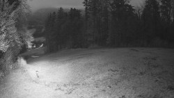 Prostřední část sjezdovky a snowpark